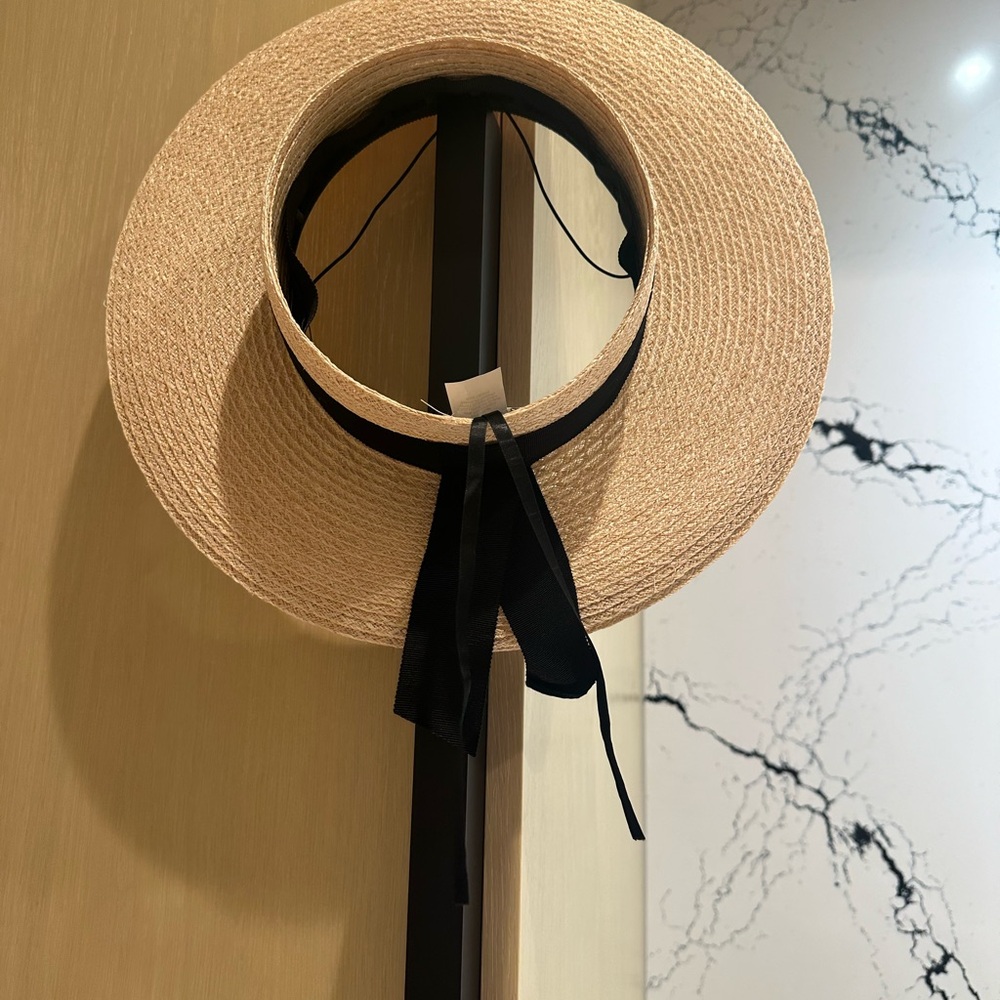 Eugenia Kim hat new no tags: Lettie grosgrain trimmed hemp blend visor - Picture 13 of 14
